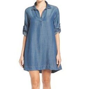 Cloth & Stone chambray dress/tunic w/front pockets